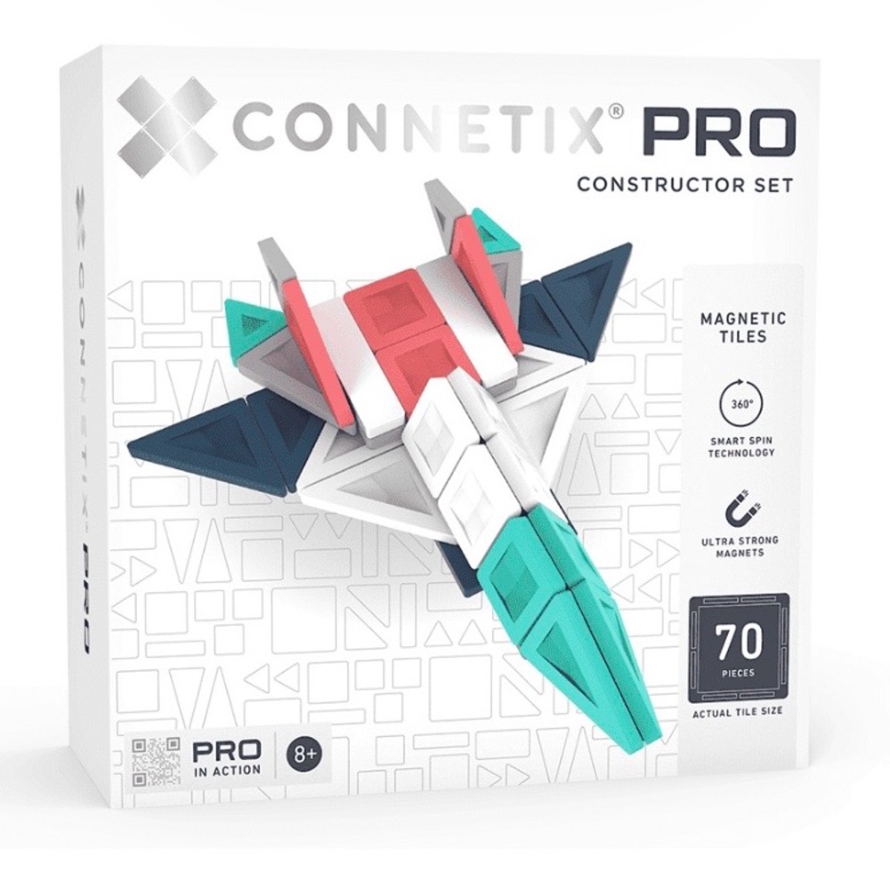 CONNETIX PRO Constructor Set Advanced Magnetic Tiles 70 Pieces New STEAM MESH